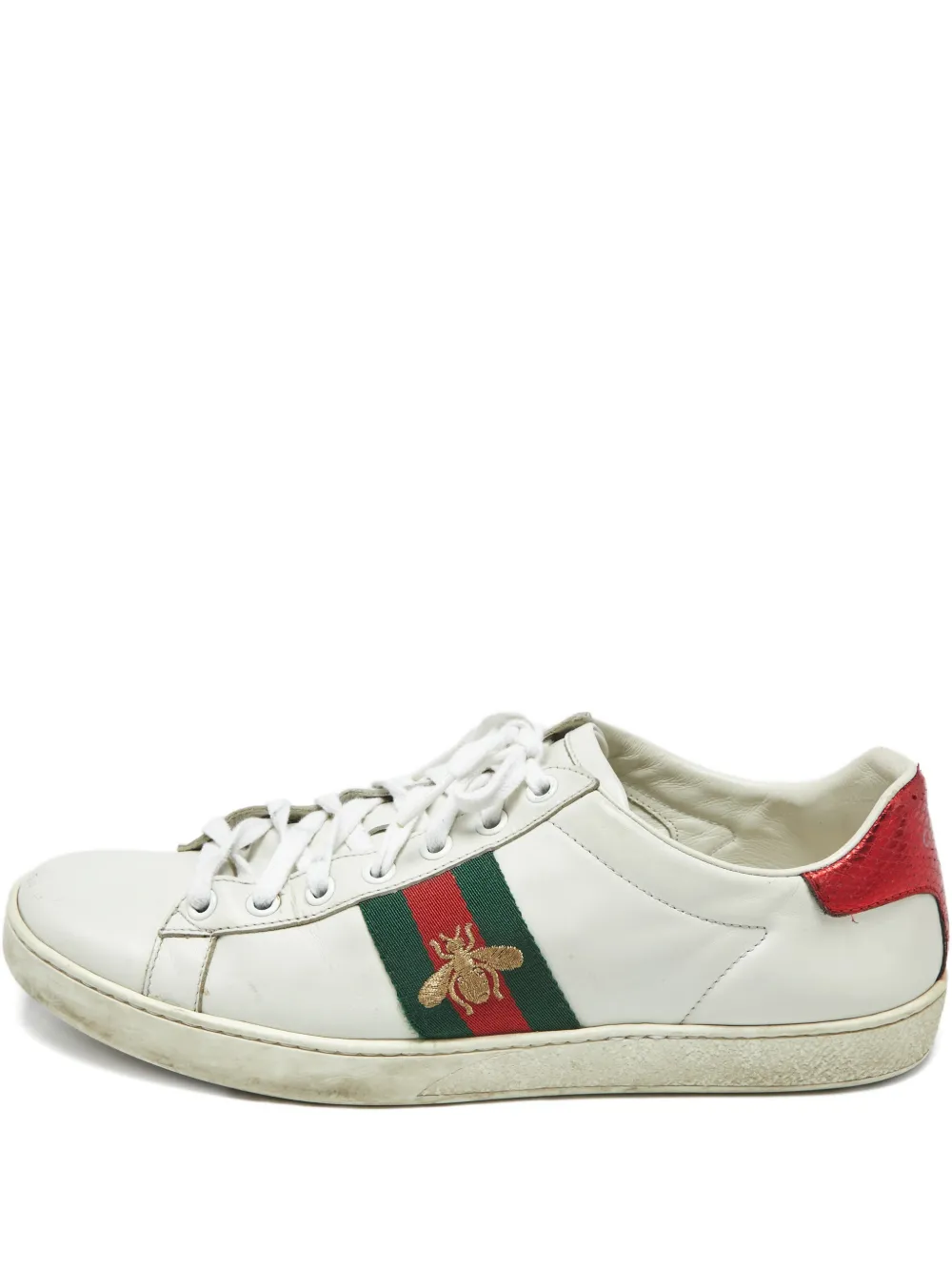Gucci Pre-Owned Ace Bee leather trainers - Weiß