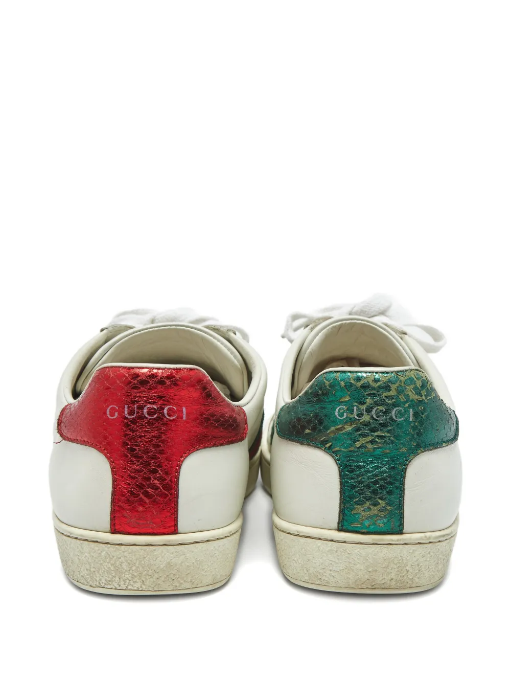 Gucci Pre-Owned Ace Bee leather trainers - Wit