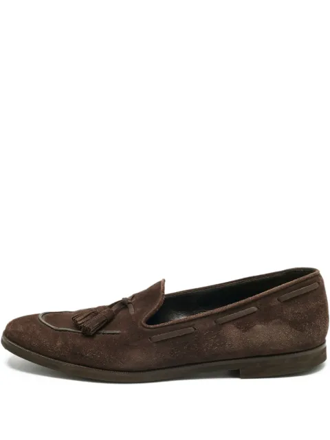 Loro Piana Pre-Owned mocasines de gamuza con flecos