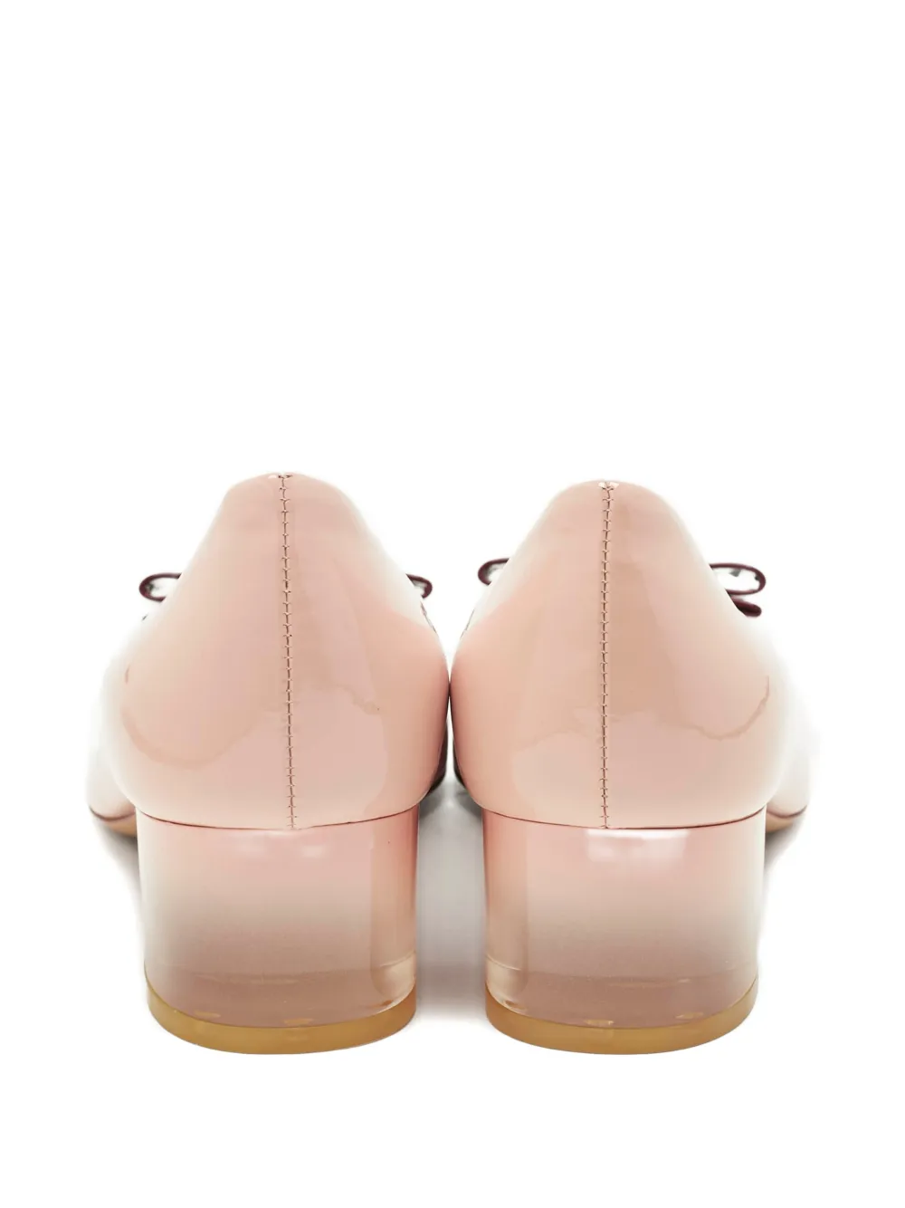 Ferragamo Pre-Owned Fiammetta bow-detail pumps - Roze