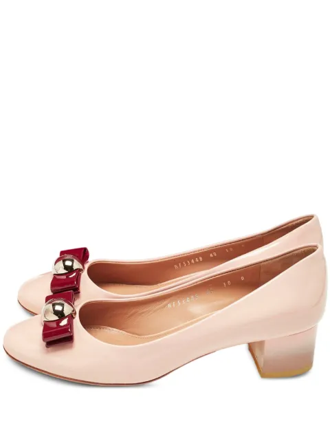 Ferragamo Pre-Owned Fiammetta bow-detail pumps