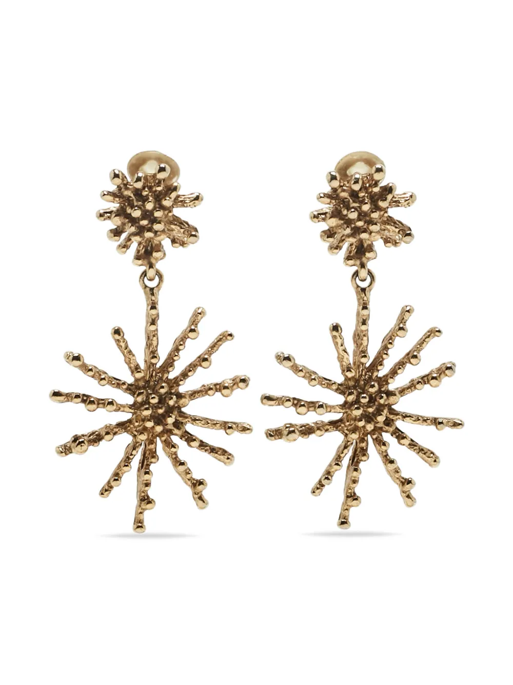 Oscar de la Renta Pre-Owned sculptural drop earrings - Oro