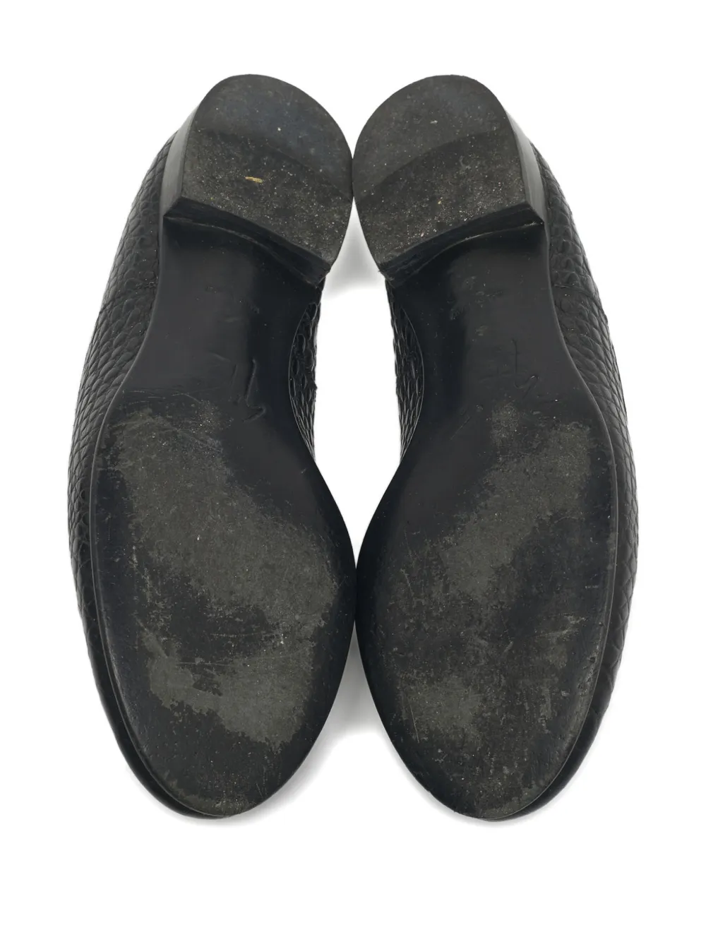 Giuseppe Zanotti crocodile-embossed leather loafers - Zwart