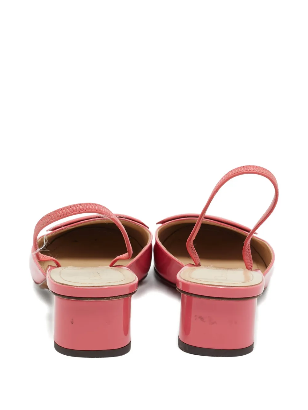 Christian Dior Pre-Owned patent leather slingback shoes - Roze