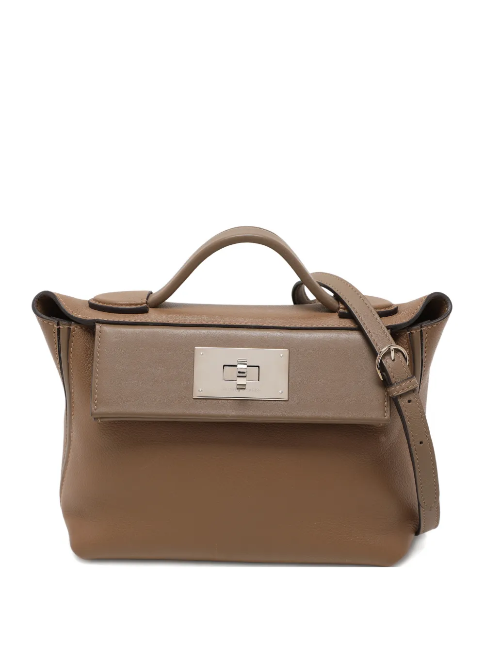 Pre-owned Hermes 2021 24/24 Leather Tote Bag In Brown