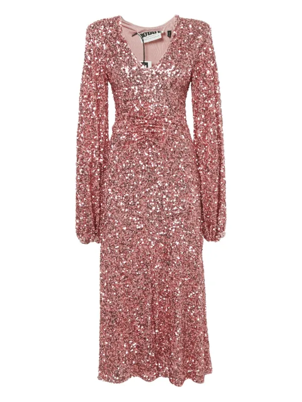 ROTATE BIRGER CHRISTENSEN Sirin Sequin Dress | Pink | FARFETCH TW