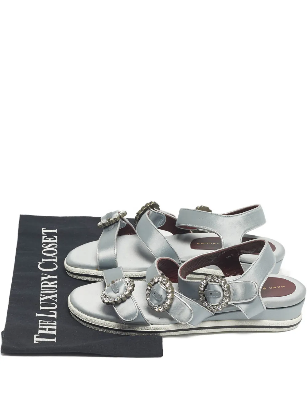 Marc By Marc Jacobs crystal-embellished sandals - Grigio