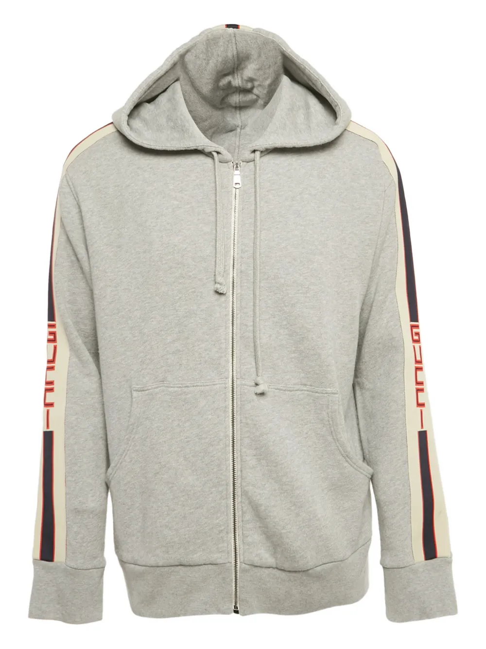 Gucci Pre-Owned Felpa con cappuccio e zip in cotone - Grigio