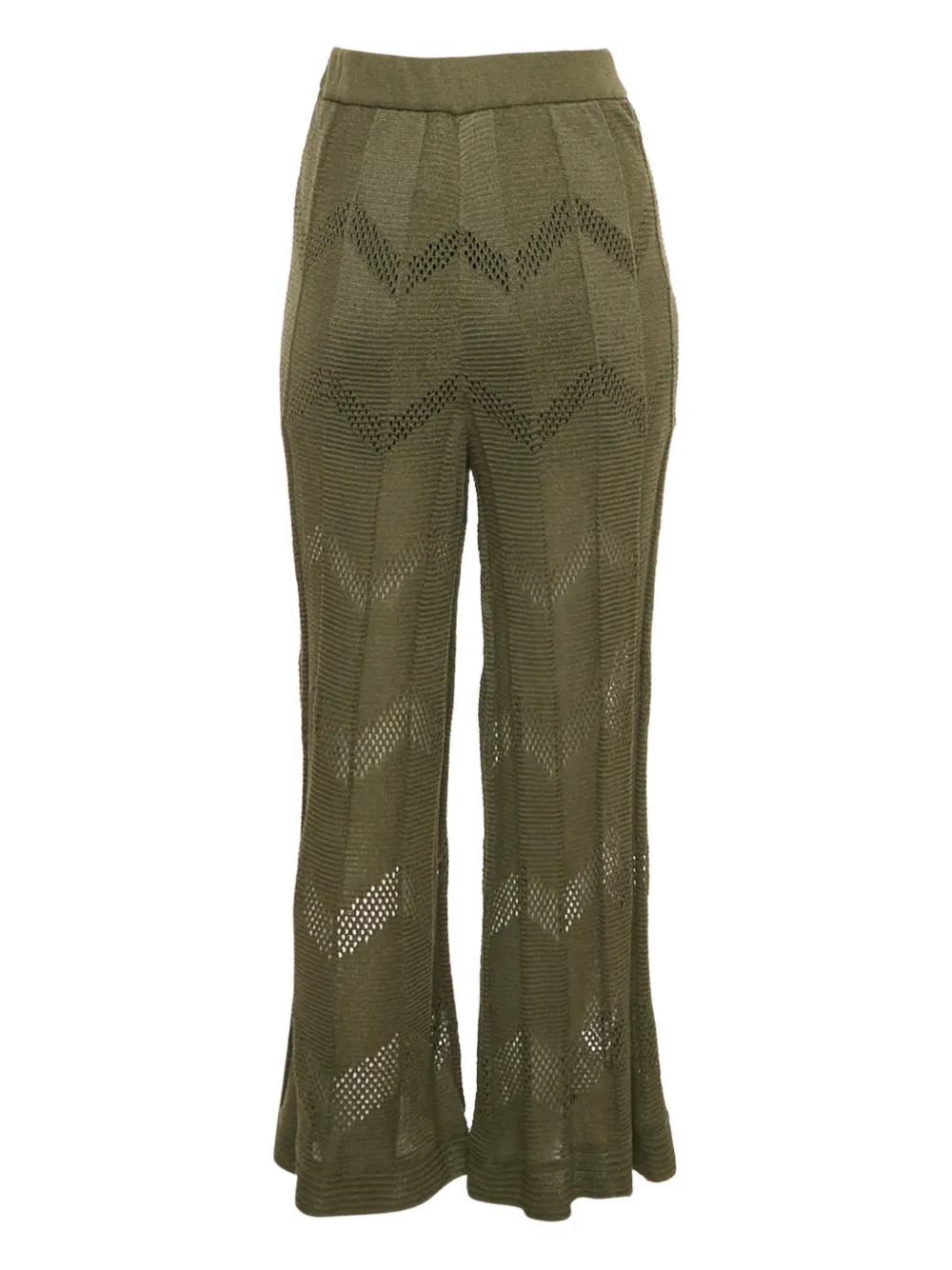 Missoni Pre-Owned zigzag-pattern trousers - Groen