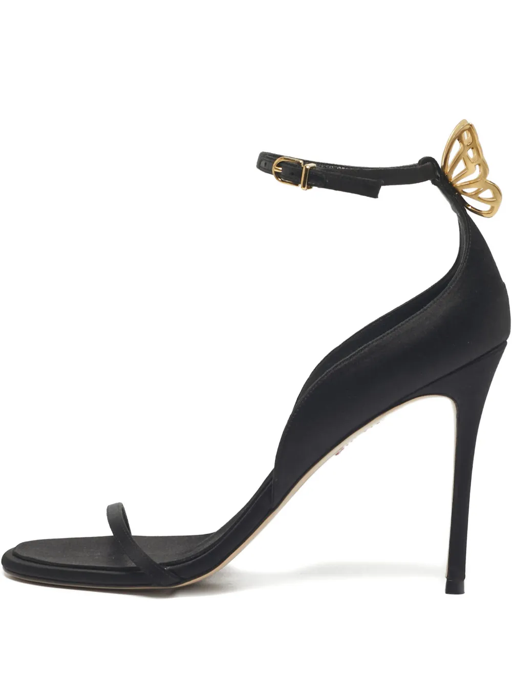 Sophia Webster Mariposa butterfly satin sandals - Nero