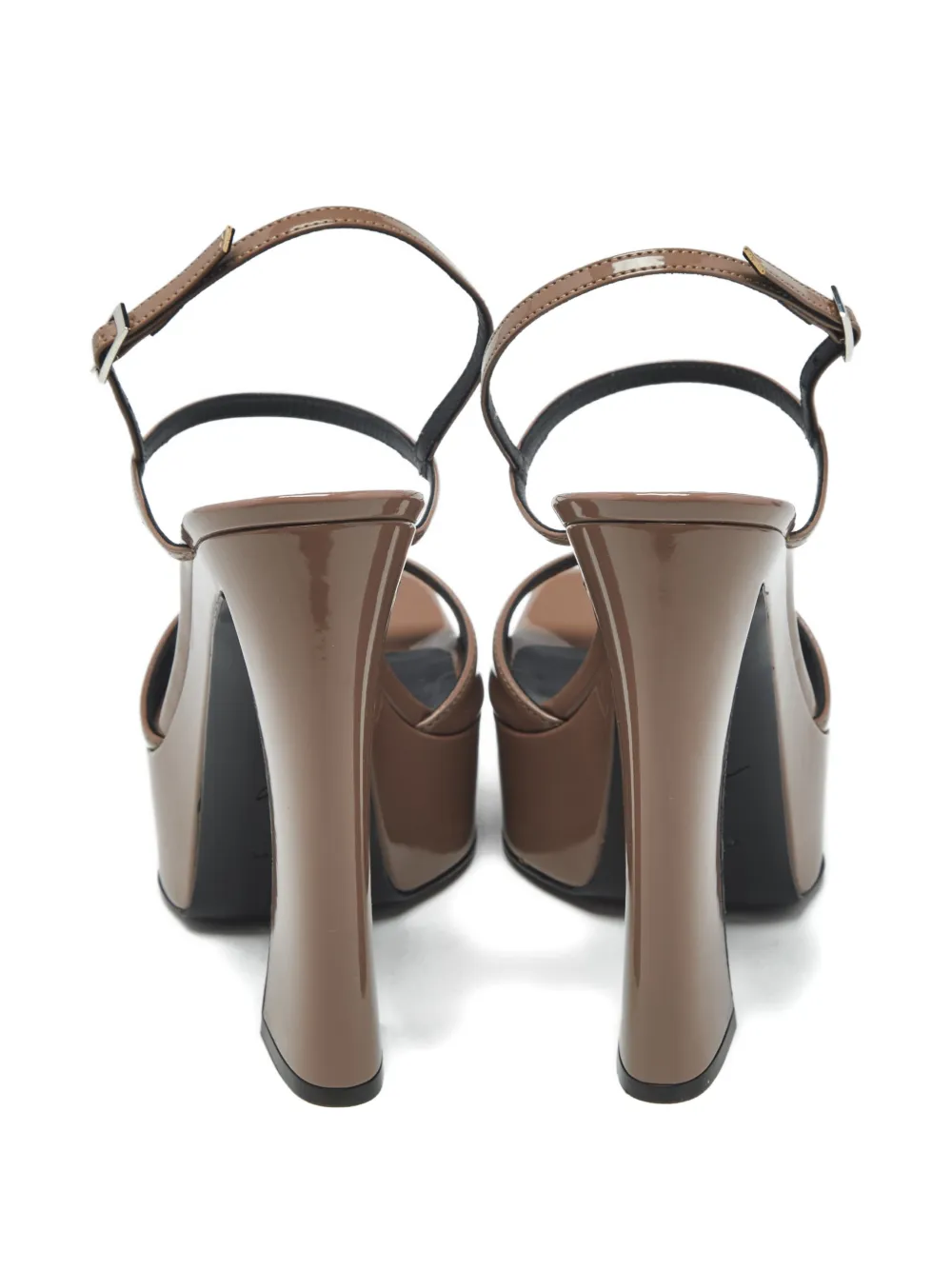 Giuseppe Zanotti Vintage Sylvy patent leather ankle-straps sandals - Bruin