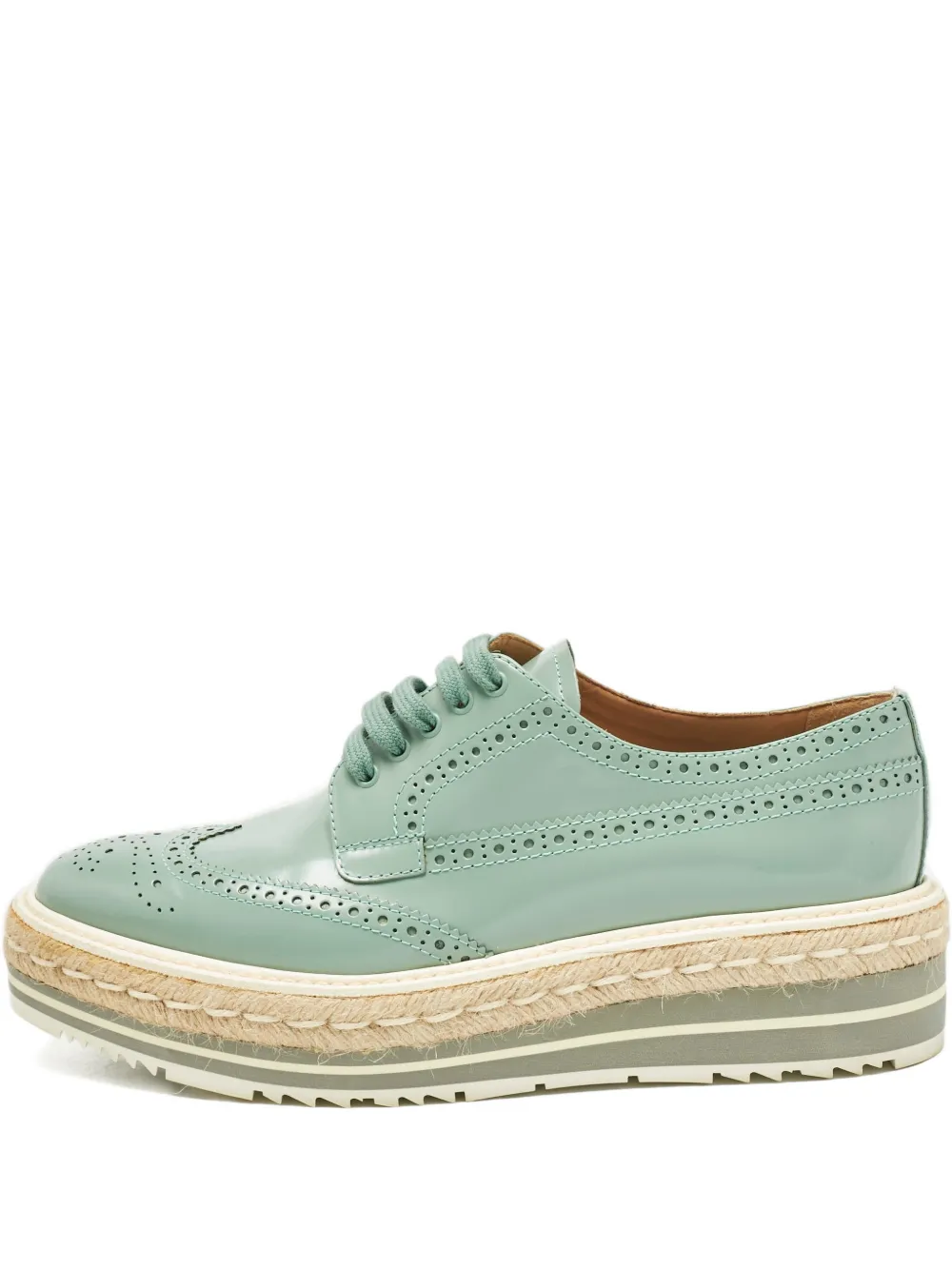 Prada Pre-Owned derbies en cuir | vert | Image 1