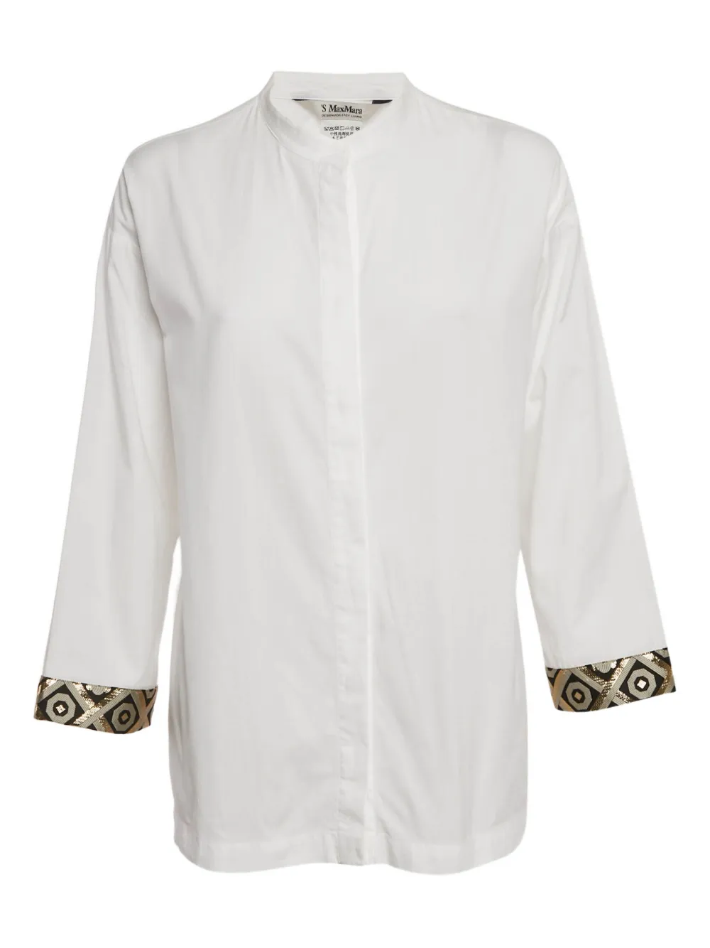 'S Max Mara cotton trim shirt - Bianco