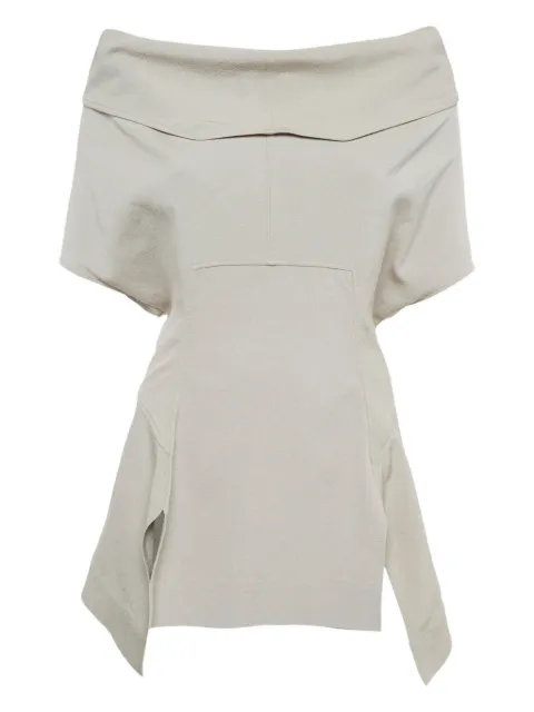 Rick Owens zip-up off-shoulder blouse