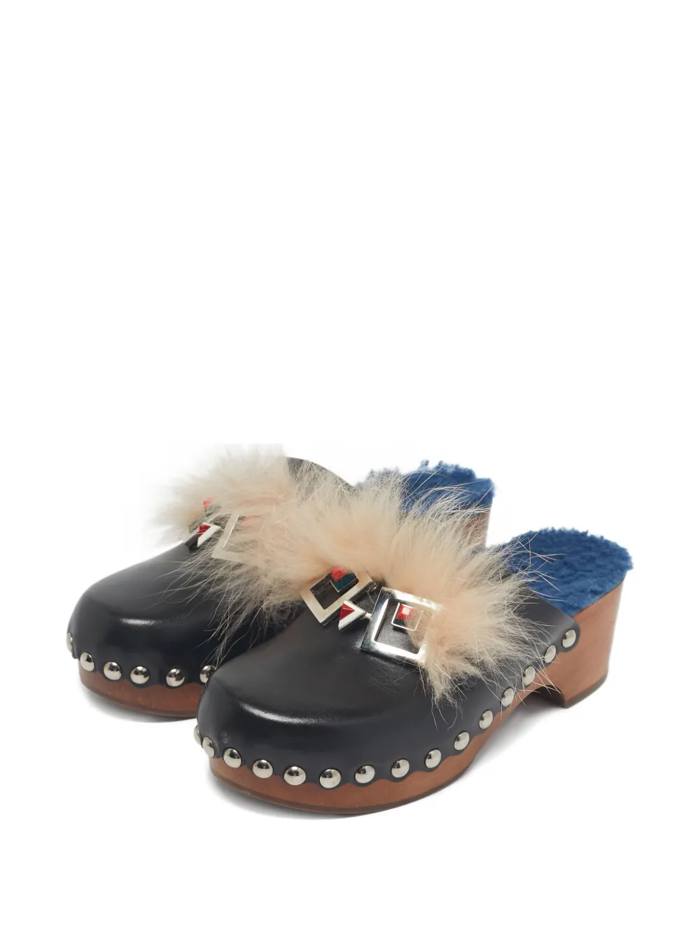 Fendi Pre-Owned Moonster clogs - Zwart
