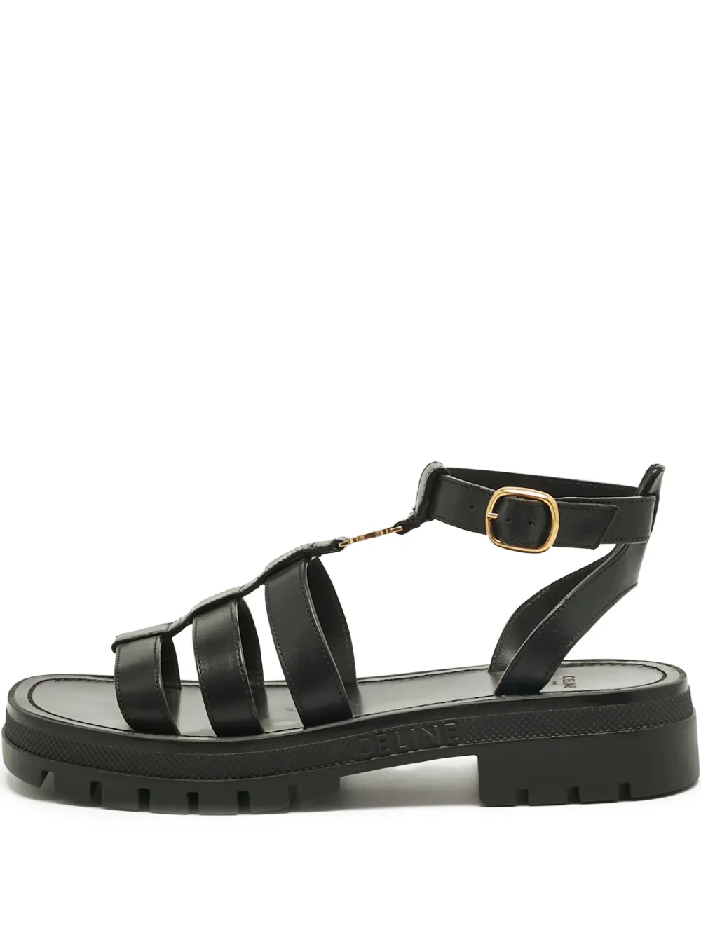 Celine Pre-Owned Clea leather sandals - Schwarz