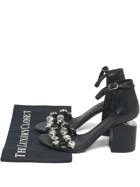 Alexander Wang Abby crystal-embellished leather sandals
