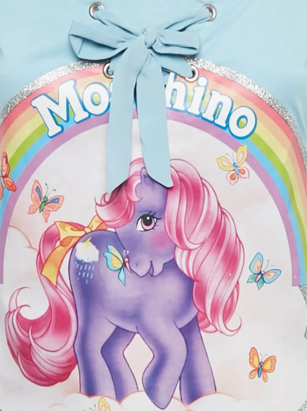 Moschino Pre-Owned lace-up printed top | Image 2