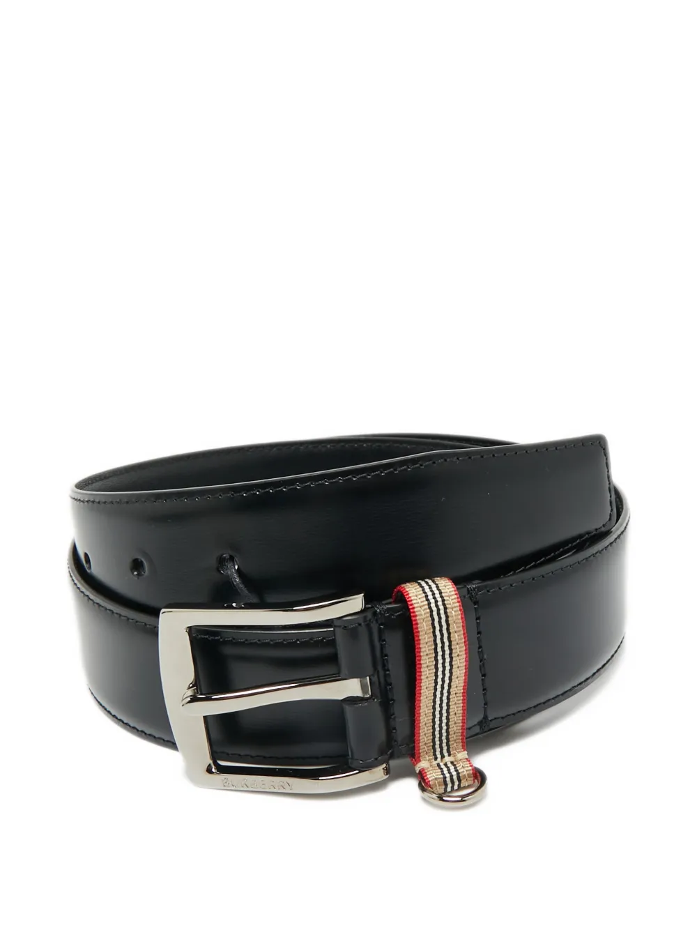 Burberry Pre-Owned Cintura in pelle con fibbia - Nero