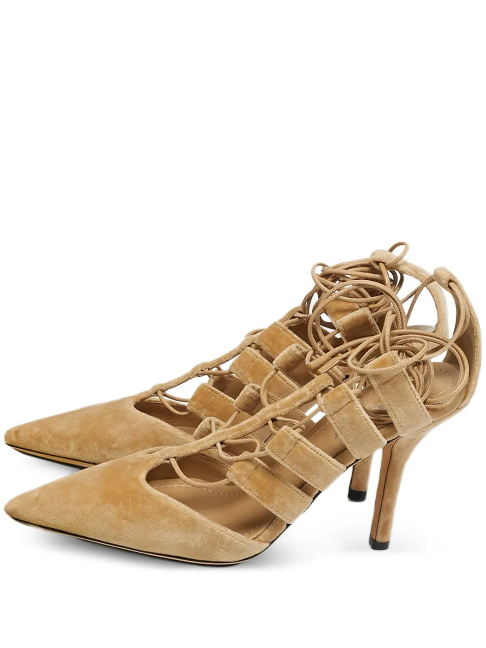 Burberry Pre-Owned Bethany velvet pump - Braun