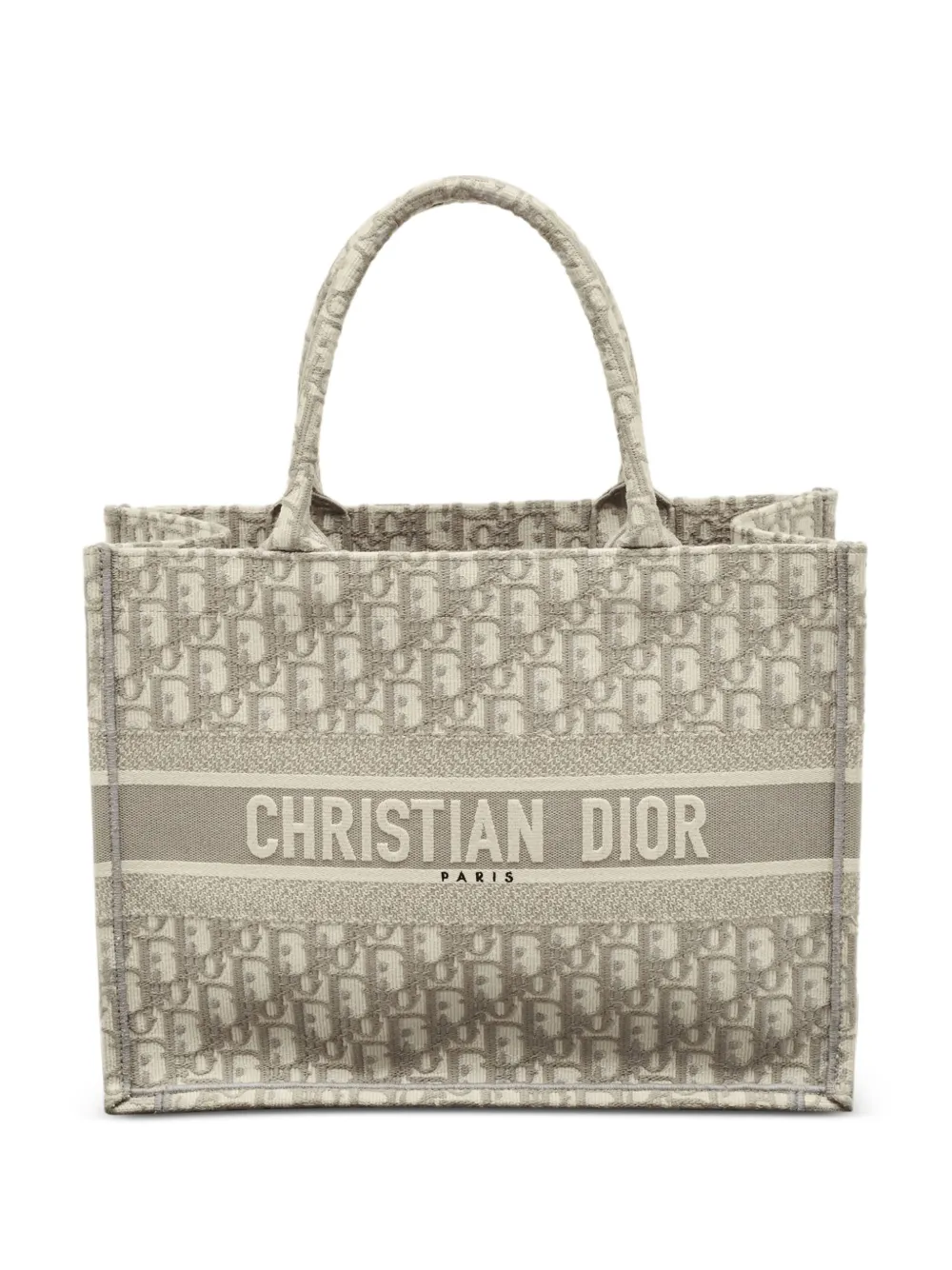 Christian Dior Pre-Owned Borsa tote Book media con ricamo Oblique 2020 - Toni neutri