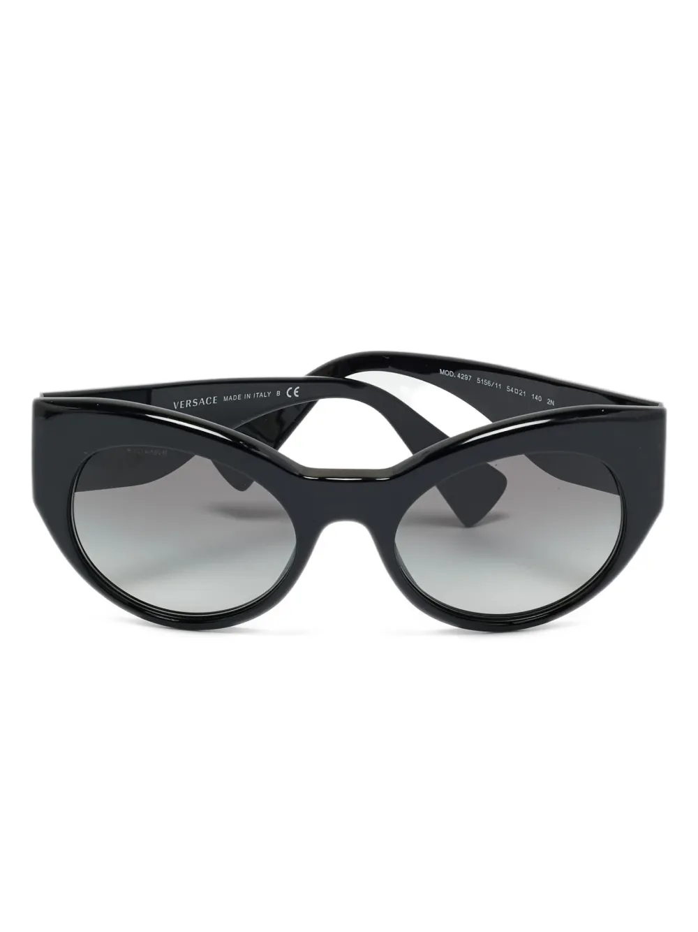 Pre-owned Versace Medusa Cat-eye Sunglasses In Black