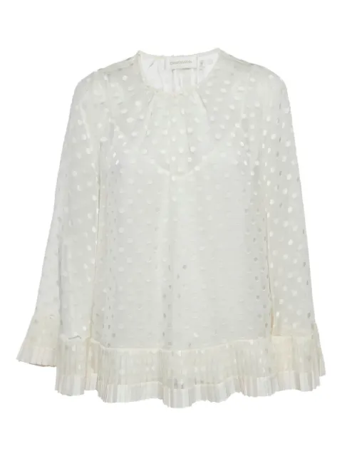 ZIMMERMANN dotted pleated top