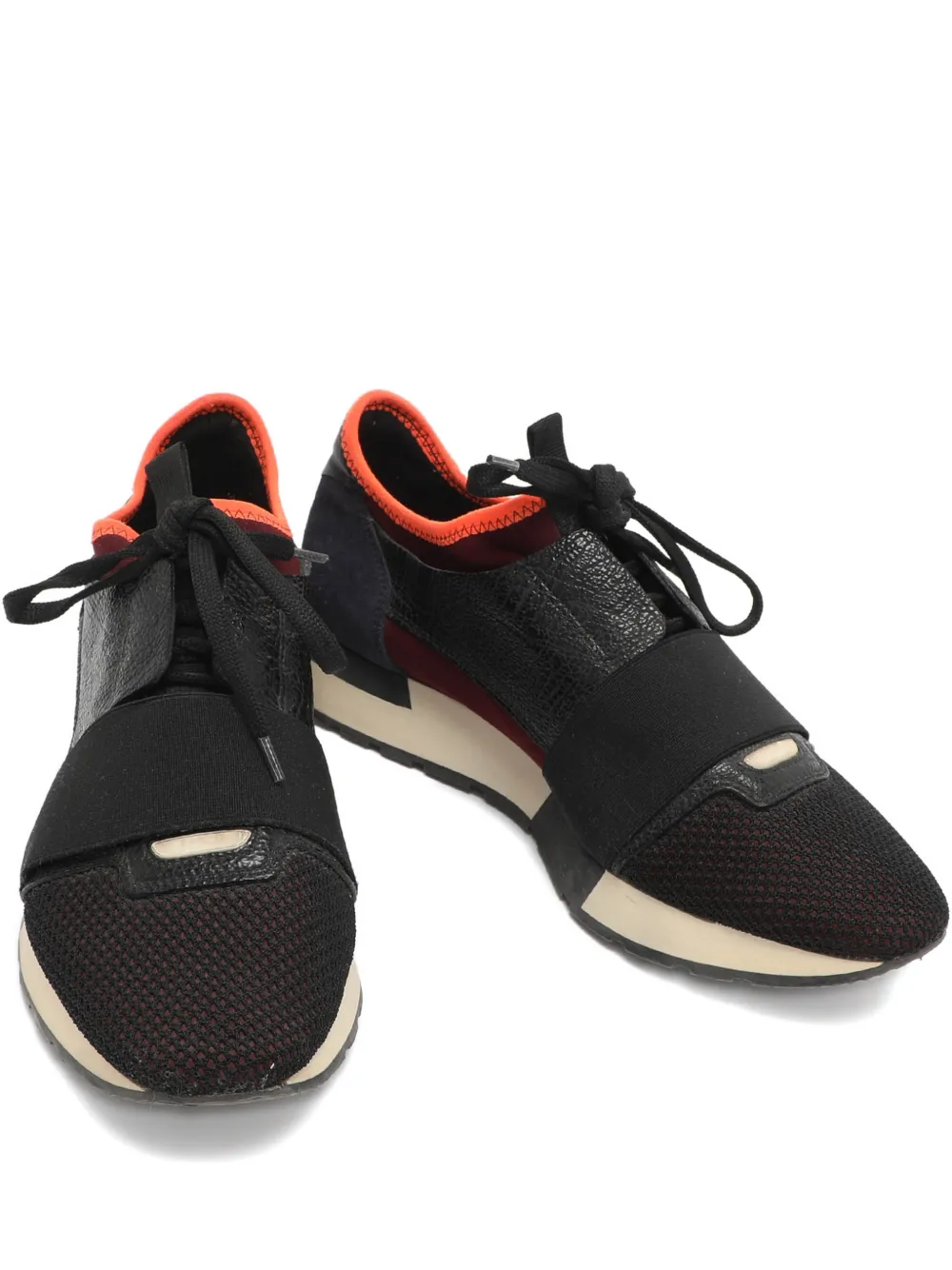 Pre-owned Balenciaga Race Runner Low-top Sneakers In Black