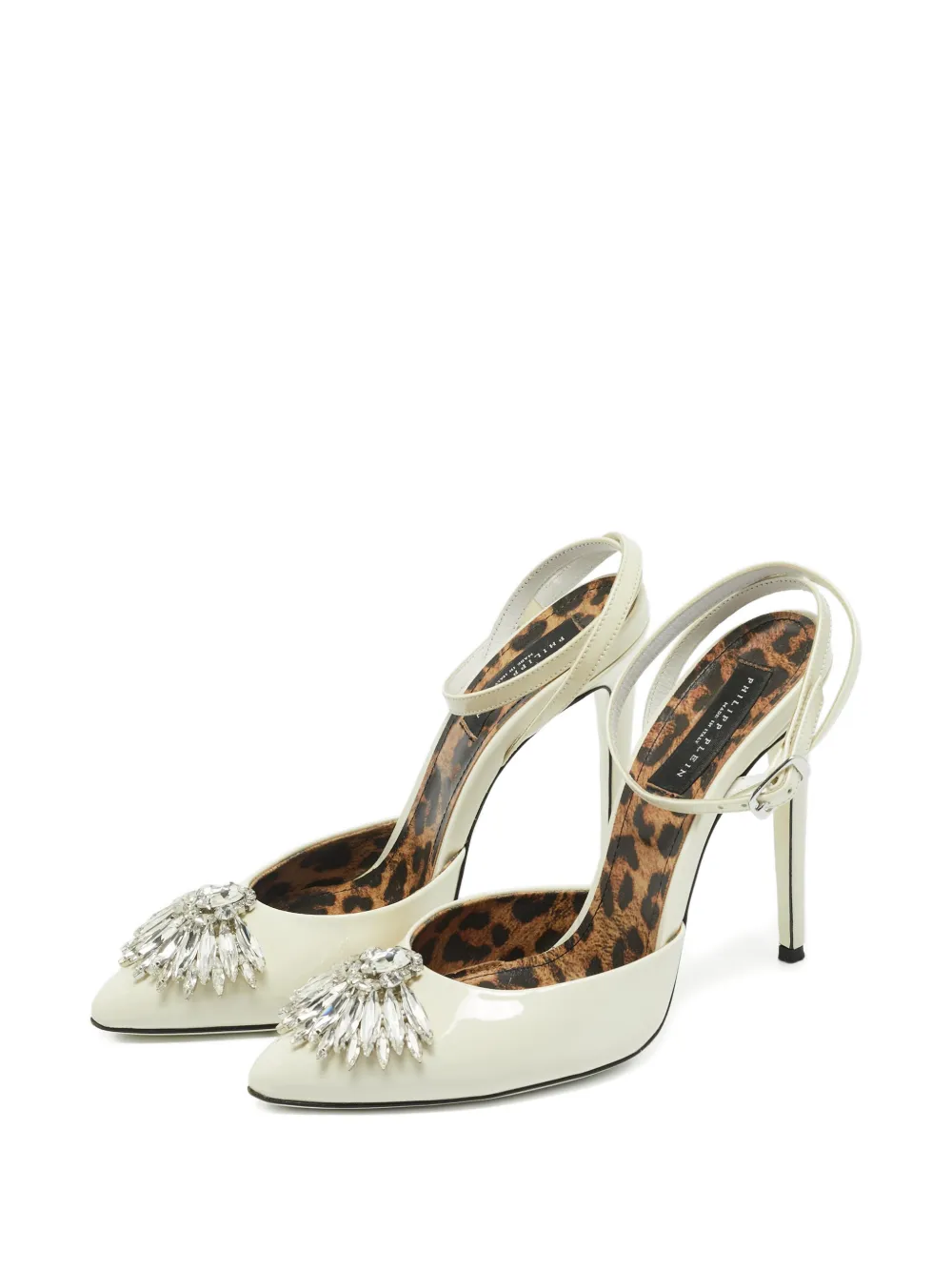 Philipp Plein Vernice crystal-embellished pumps - Wit