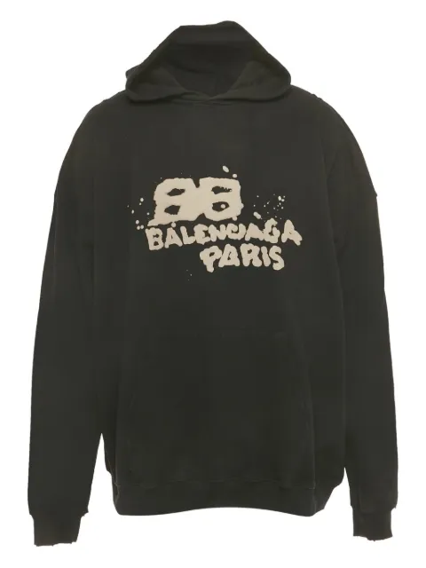 Balenciaga Pre-Owned logo cotton hoodie