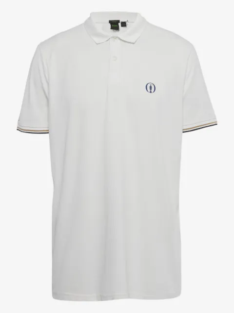 BOSS playera tipo polo de piqué