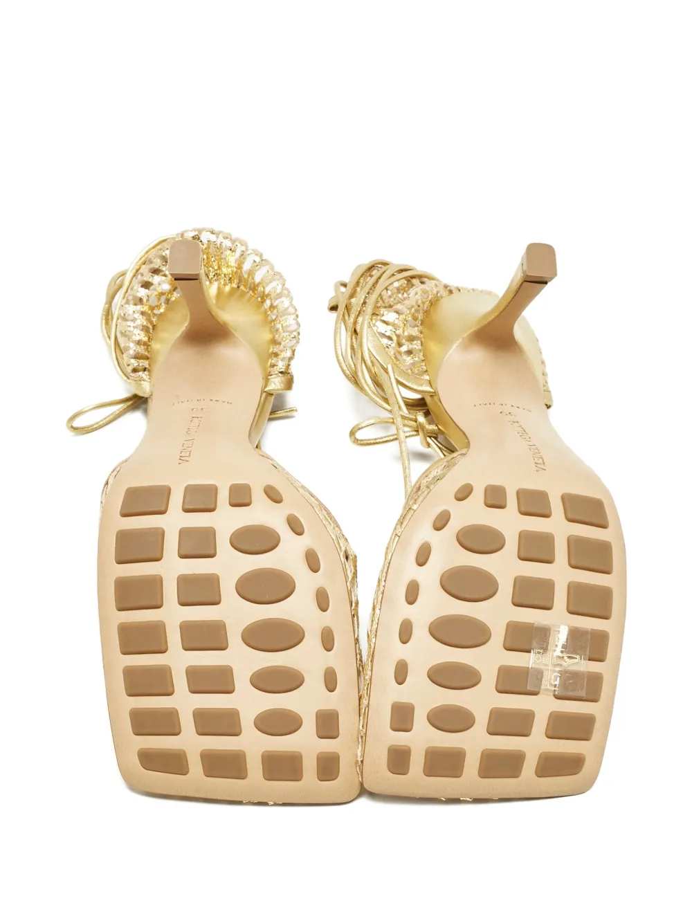 Bottega Veneta Pre-Owned knit leather pumps - Goud