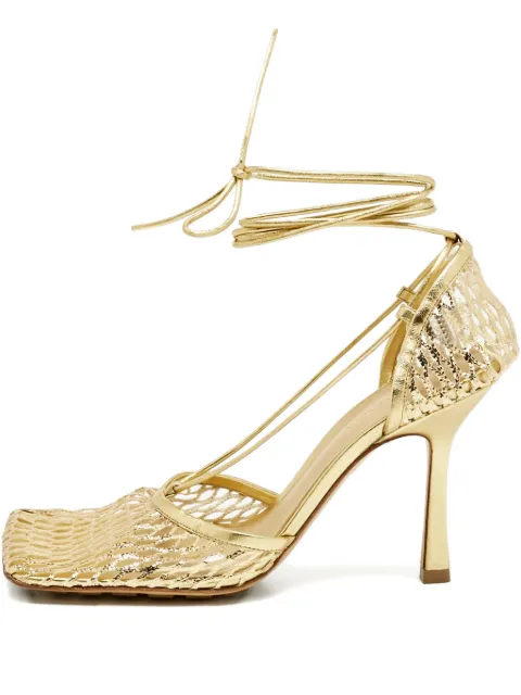 Bottega Veneta Pre-Owned knit leather pumps