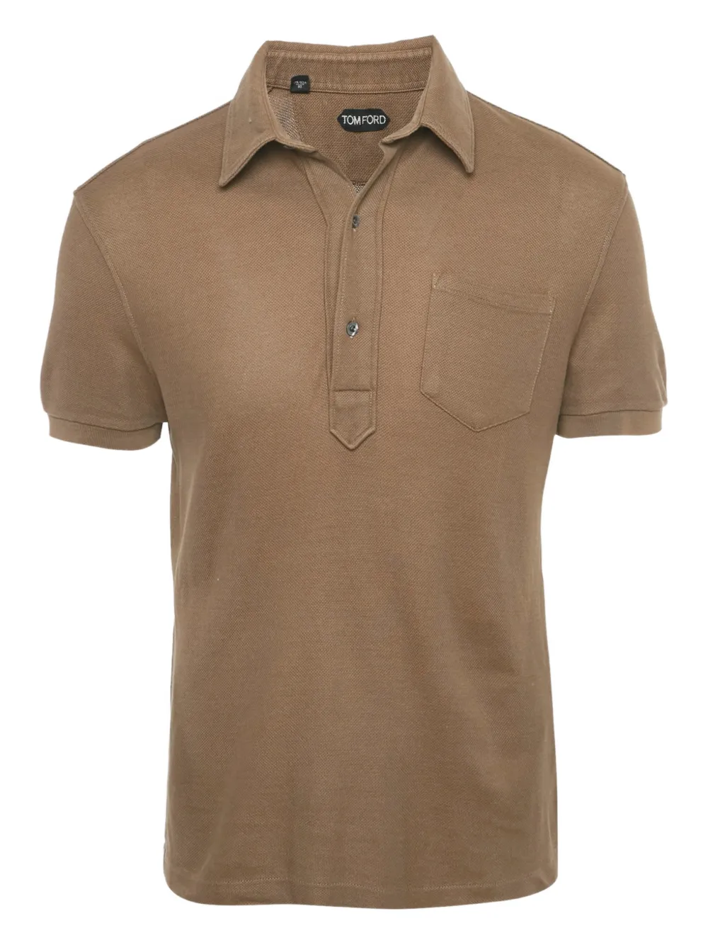 TOM FORD chest-collar polo shirt - Braun