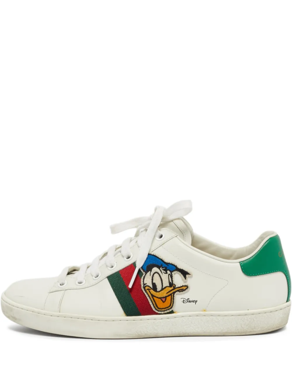 Gucci Pre-Owned tenis con detalle Web en colaboración con Disney | blanco | Image 1
