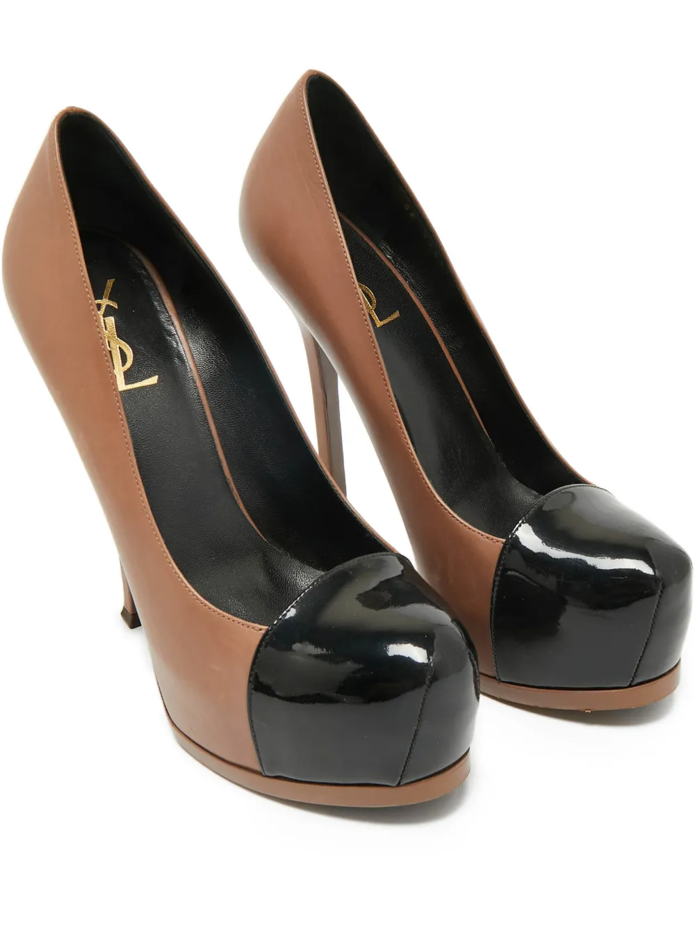 Saint Laurent Pre-Owned Tribtoo platform pump - Marrone