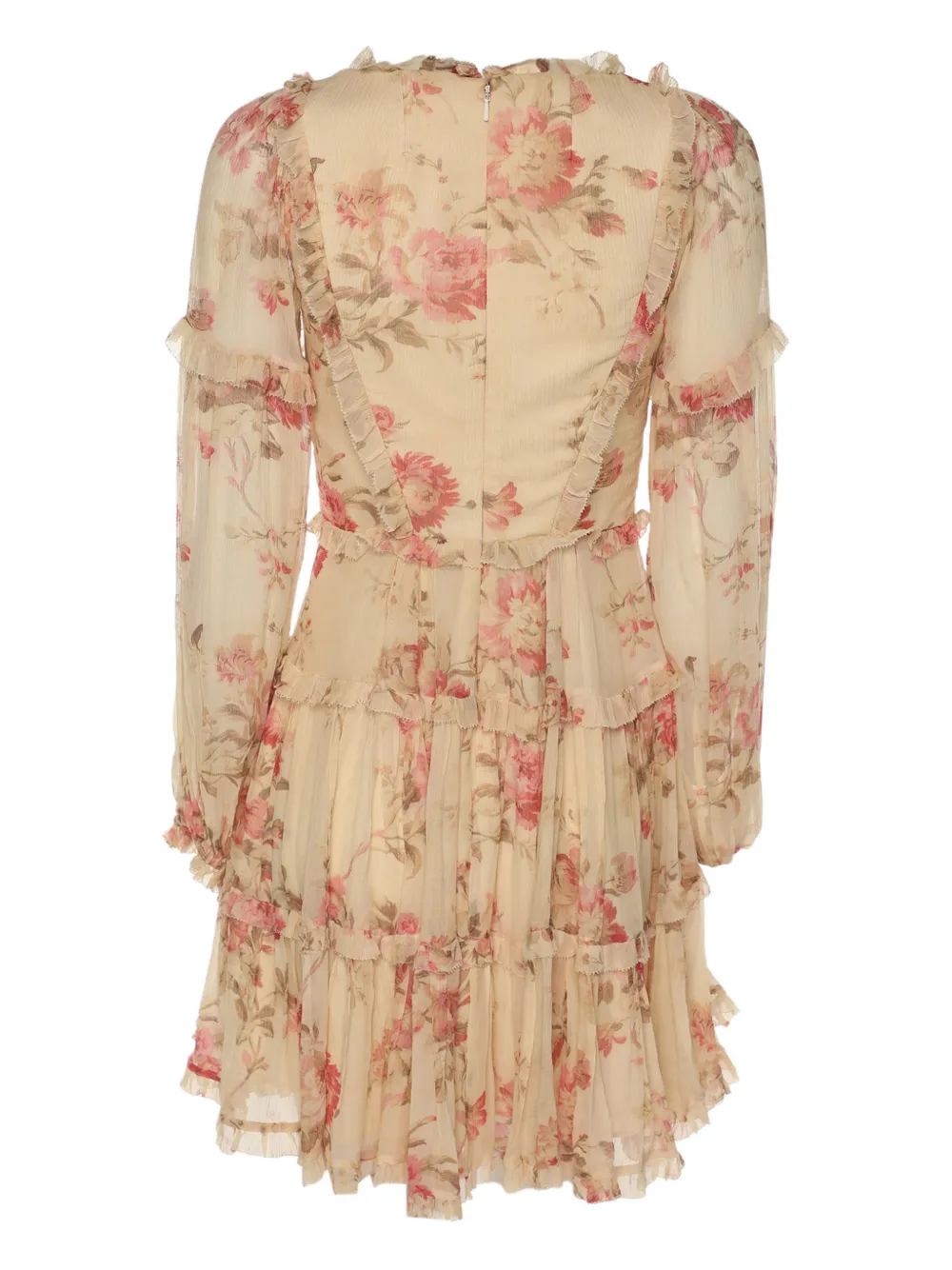 ZIMMERMANN floral-detail mini dress - Beige