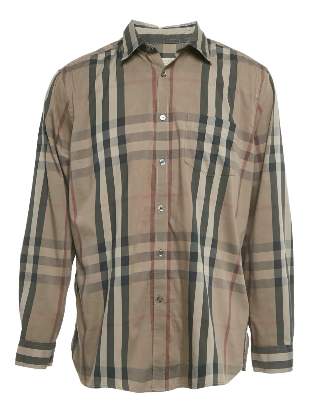 Burberry Pre-Owned check button shirt | Neutrals | Image 1