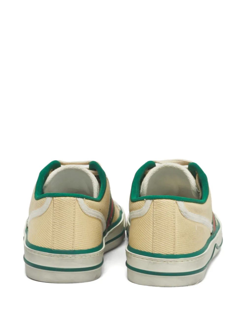 Gucci Pre-Owned 1977 Web-stripe sneakers - Beige