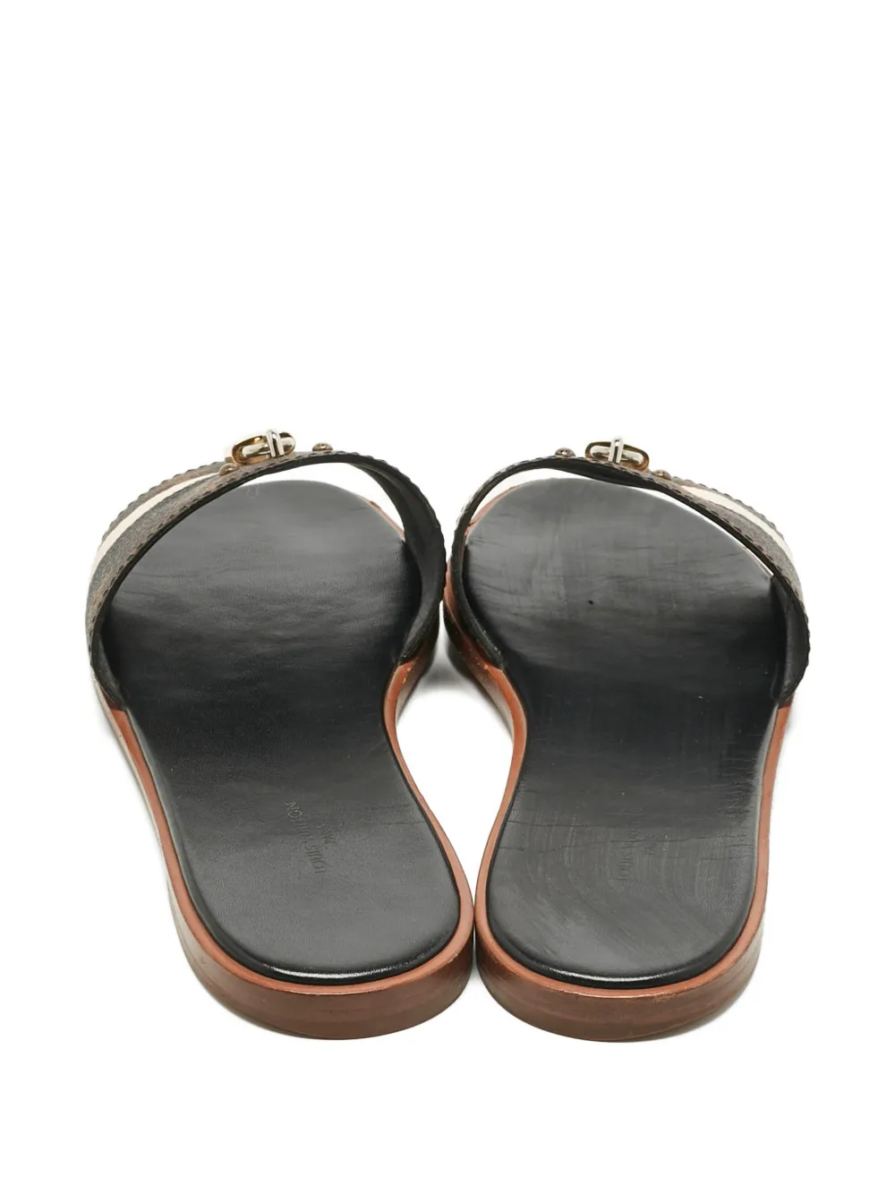 Louis Vuitton Pre-Owned Lock it monogram canvas slides - Bruin