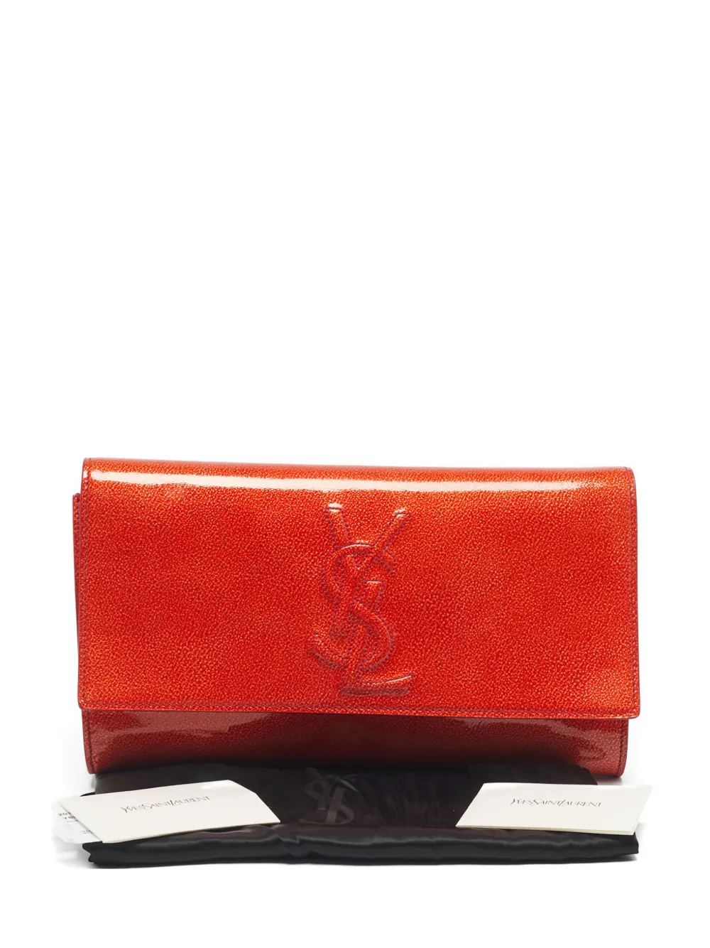 Saint Laurent Pre-Owned Belle De Jour leather clutch bag - Arancione