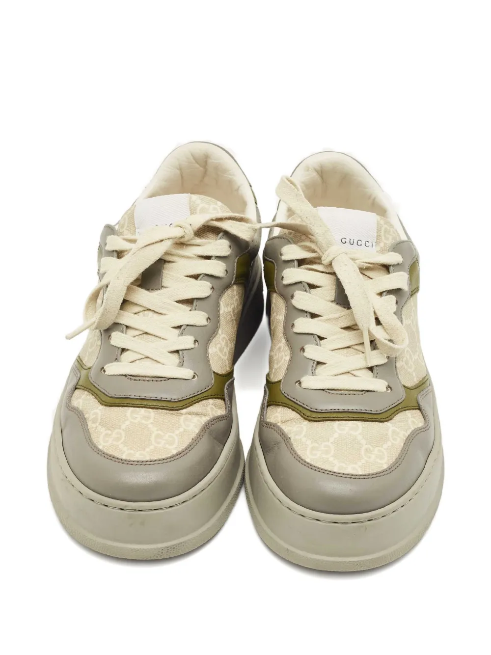 Gucci White and Tan Chunky Lace-Up , good condition Gucci Flashtrek Chunky Size 37 White Leather, Mesh and Suede  main image 2