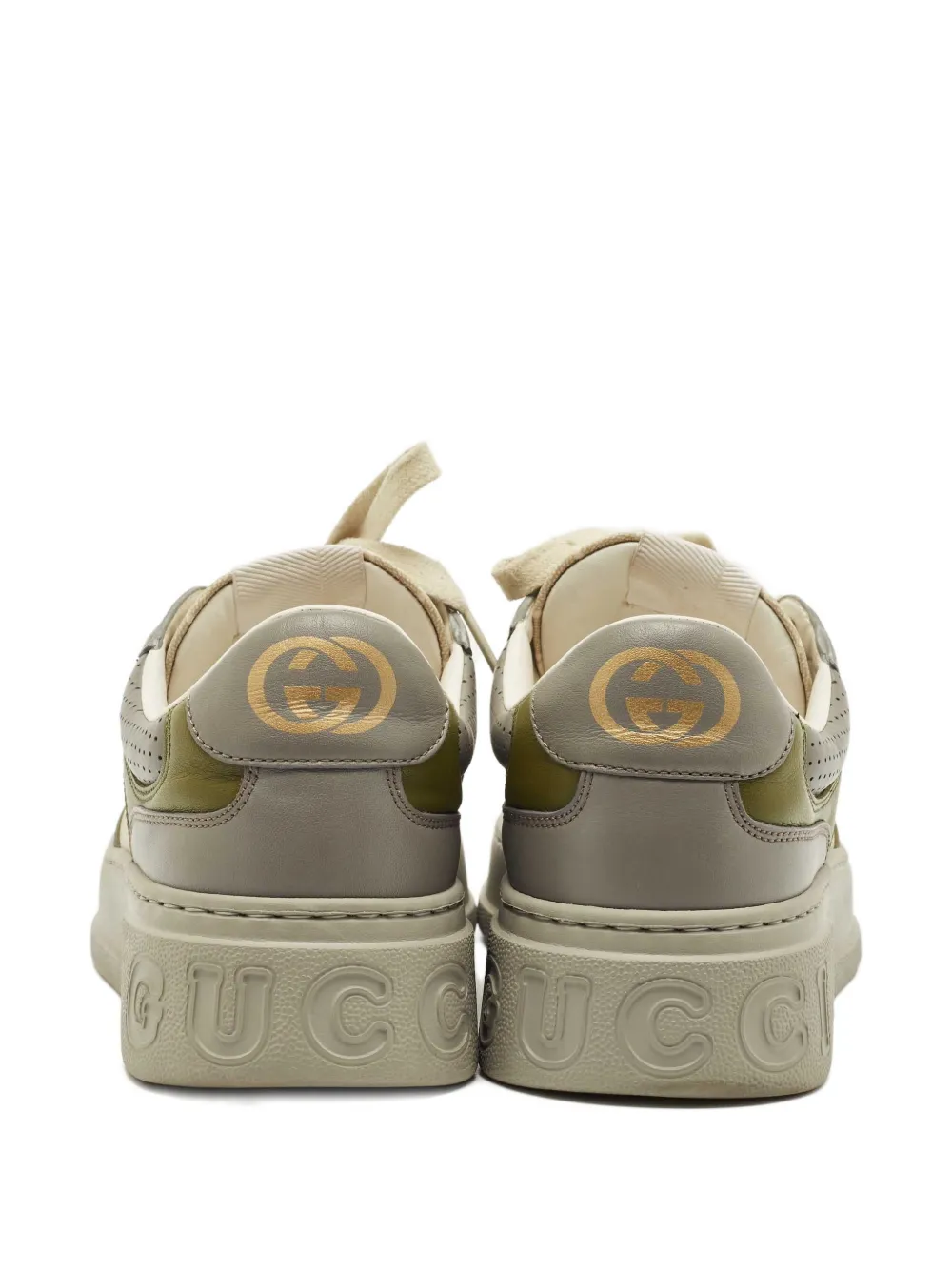 Gucci Pre-Owned Chunky B lace-up Sneakers | Neutrals | FARFETCH display picture 1