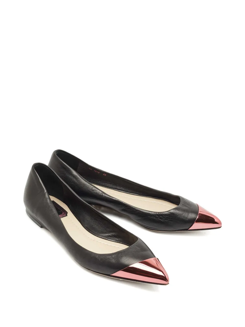 Christian Dior Pre-Owned pointed-toe ballet flats - Zwart