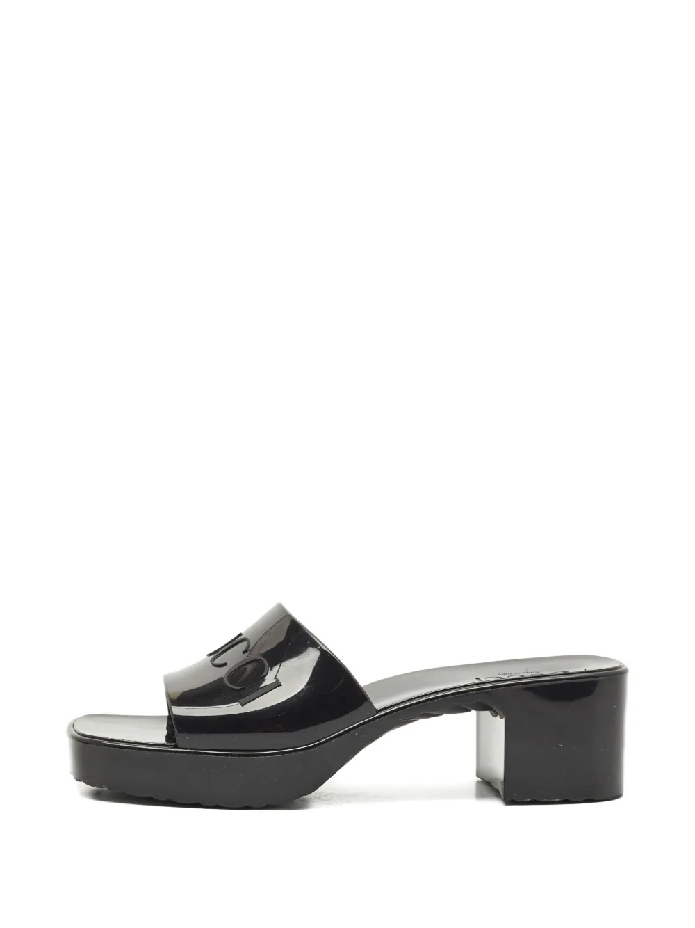 Gucci Pre-Owned Sandalen mit Logo - Schwarz