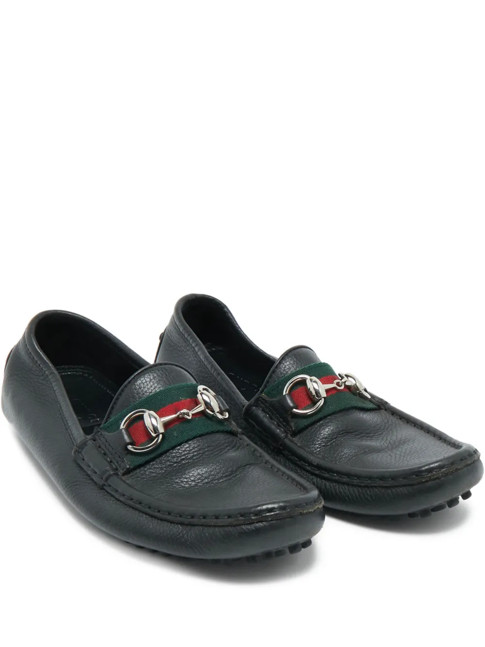 Gucci Pre-Owned Jordaan horsebit leather loafers - Schwarz