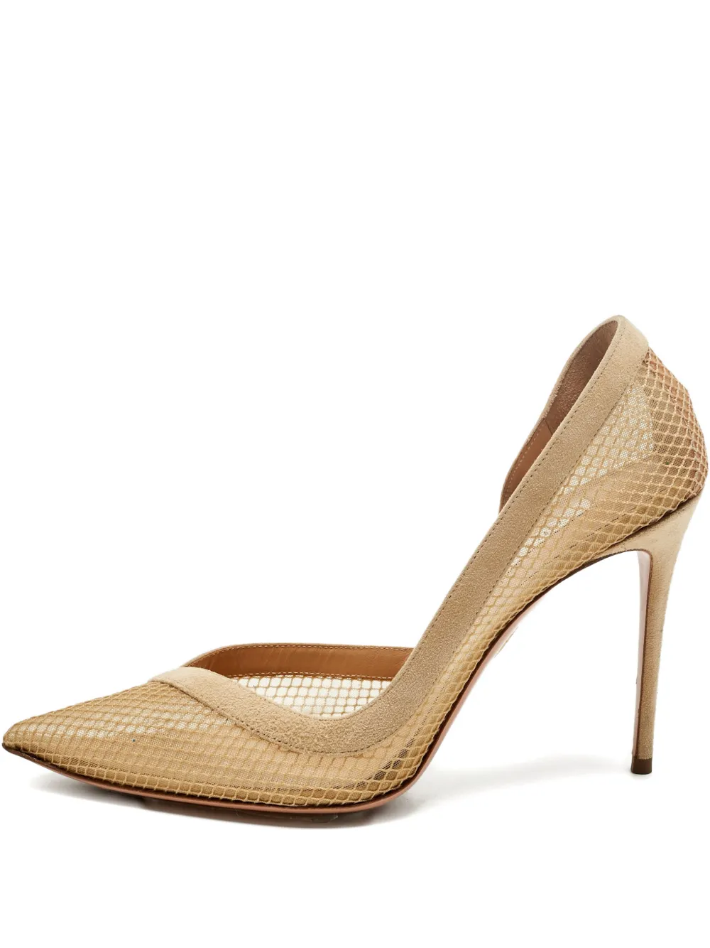 Aquazzura Kaz D'orsay mesh pointed-toe pumps - Toni neutri