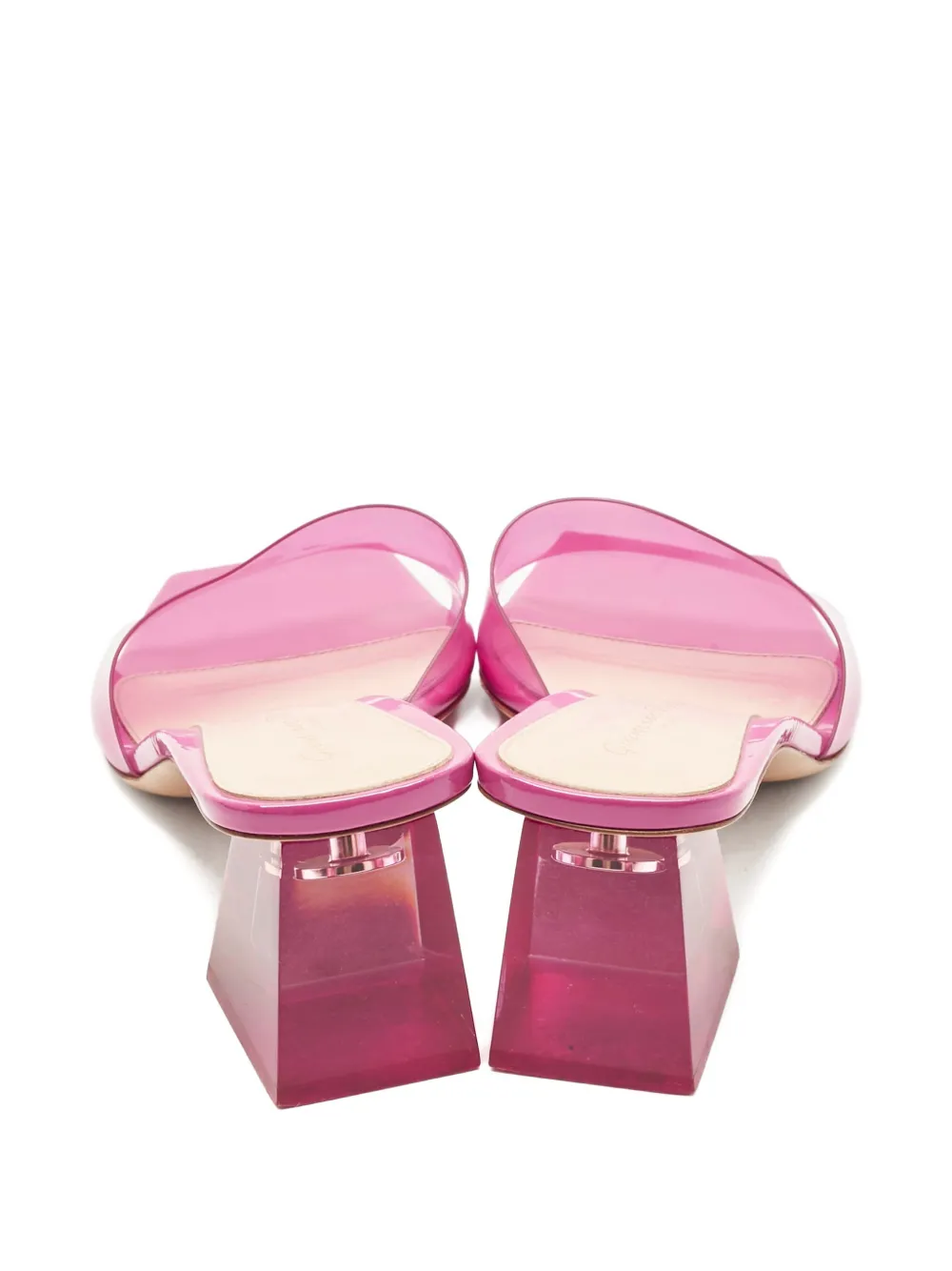 Gianvito Rossi Cosmic transparent heeled sandals - Roze