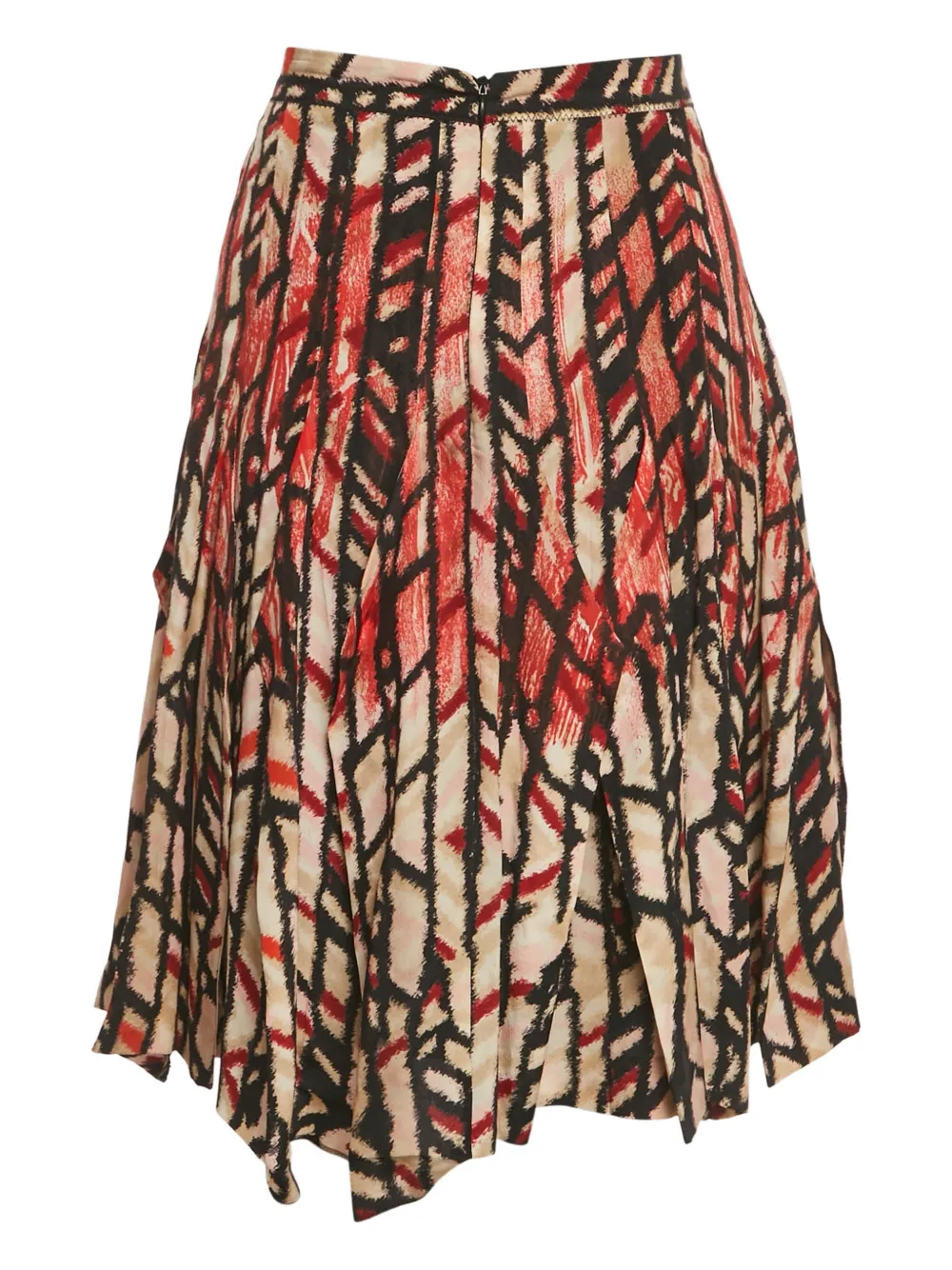 Bottega Veneta Pre-Owned printed silk skirt - Rood