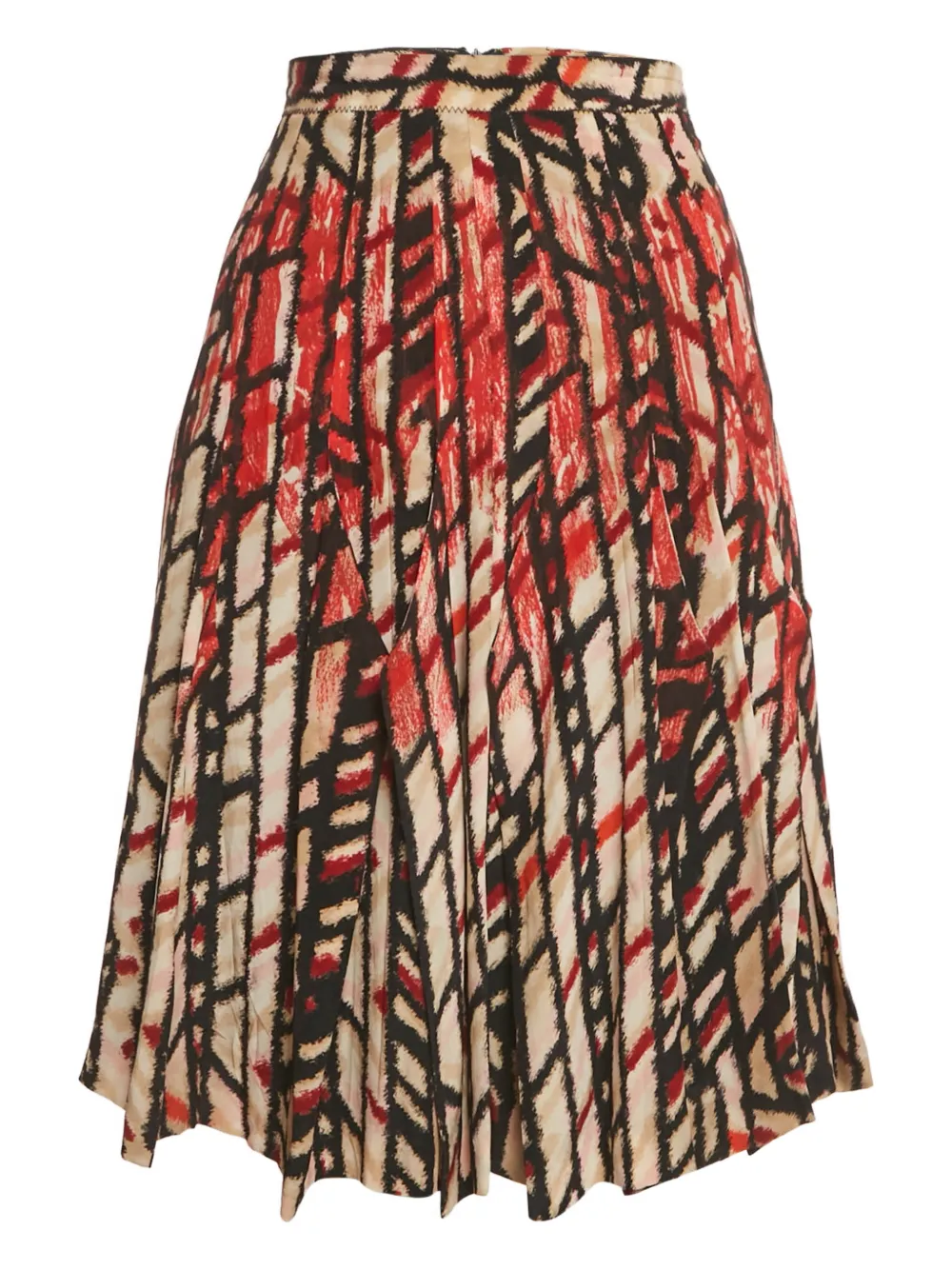 Bottega Veneta Pre-Owned printed silk skirt - Rot